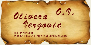 Olivera Vergović vizit kartica